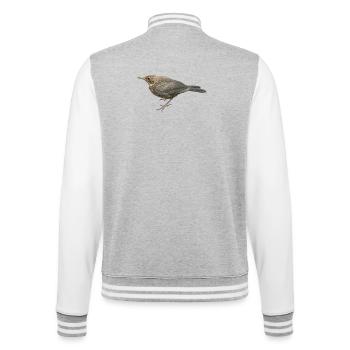 Merle Jeune Oiseau - Veste Teddy - gris chiné / blanc - Dos - Marisol (170cm)