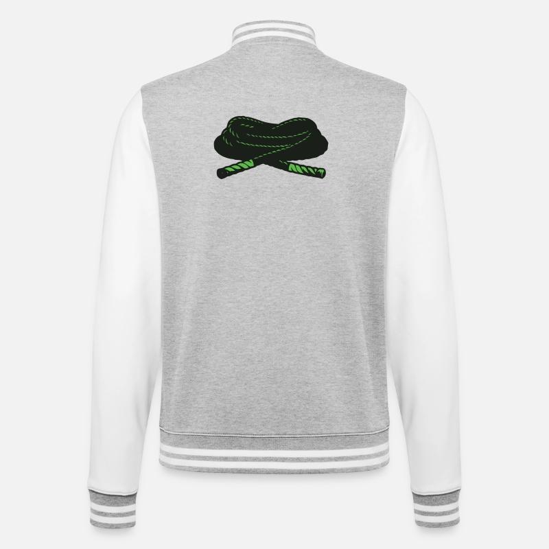 Battle Ropes Training Rope Icon - College Sweat Jacket - heather grey/white
