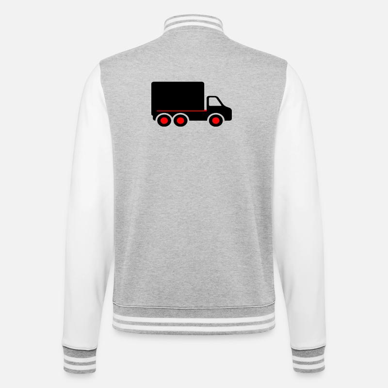 camion - Veste Teddy - gris chiné / blanc