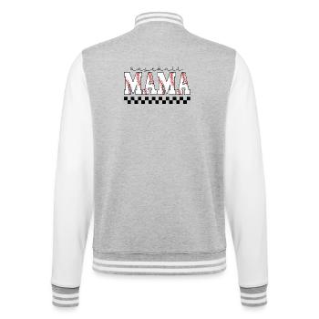 Baseball Mama Season - College Sweat Jacket - heather grey/white - Back - Marisol (170cm)