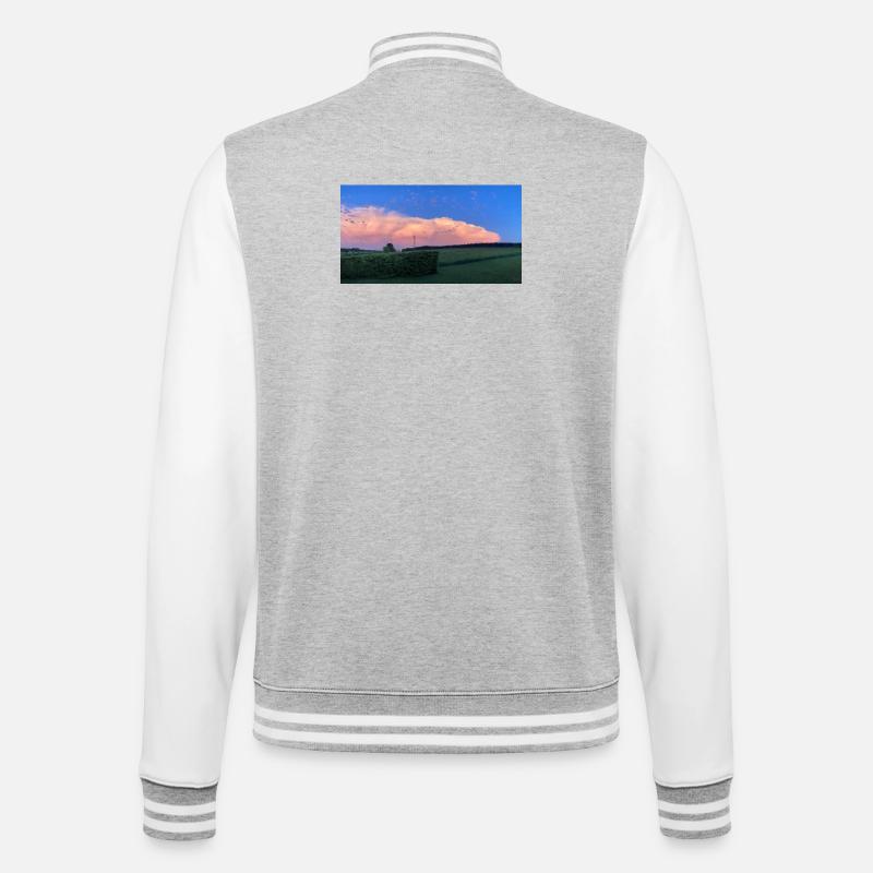 Image de nuage - Veste Teddy - gris chiné / blanc