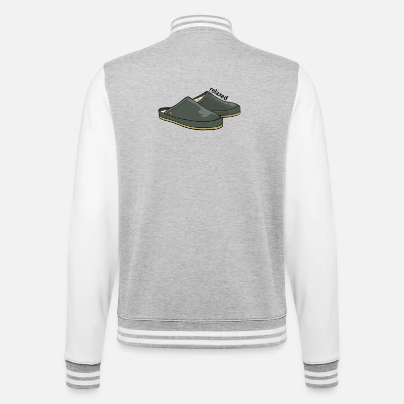 Gris détendu - Veste Teddy - gris chiné / blanc