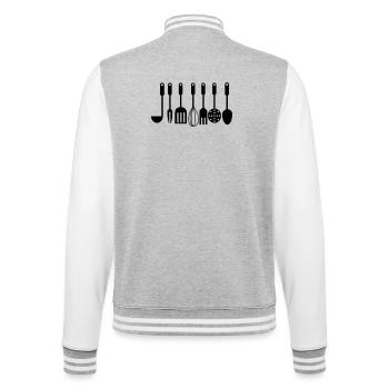 Kitchen utensils - College Sweat Jacket - heather grey/white - Back - Marisol (170cm)