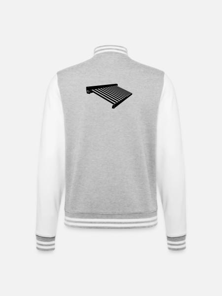 Sonnenschutz Sonnendächer - College-Sweatjacke - Grau meliert/Weiß