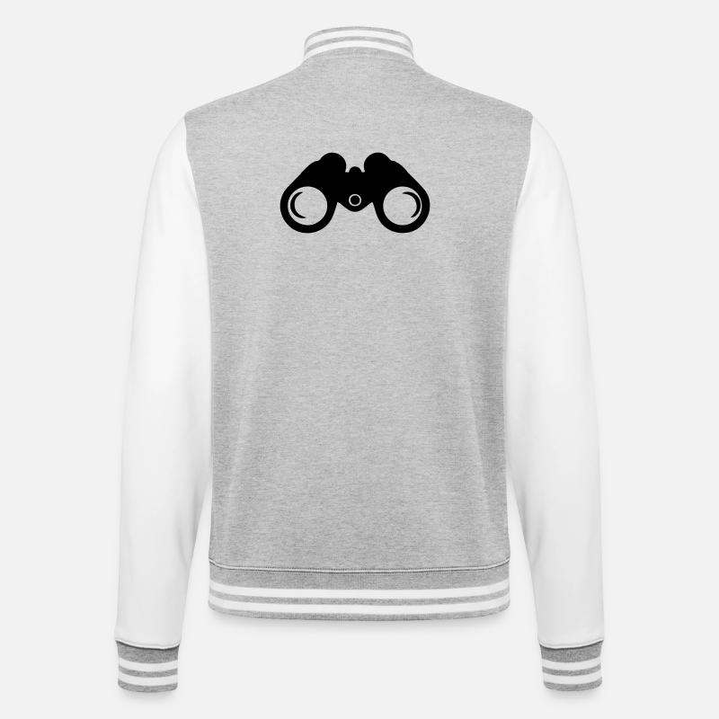 Binoculars - College Sweat Jacket - heather grey/white