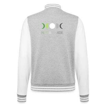 LGBTQ Pride Month - Keine Phase - Aromantic - College-Sweatjacke - Grau meliert/Weiß - Hinten - Marisol (170cm)