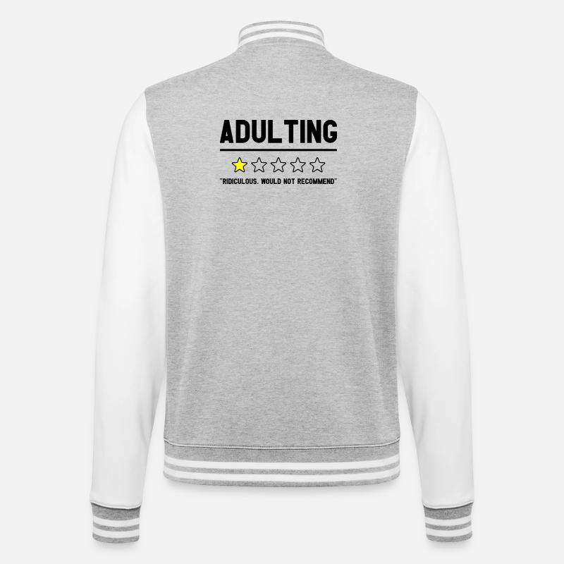 Adulte ridicule ne recommanderait pas Witziges - Veste Teddy - gris chiné / blanc