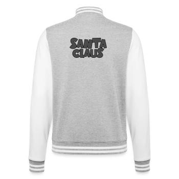 Santa Claus Weihnachten - College-Sweatjacke - Grau meliert/Weiß - Hinten - Marisol (170cm)