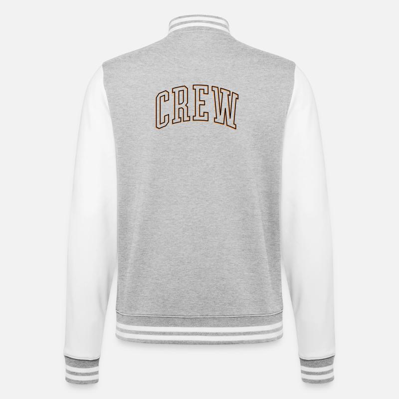 Crew Outline - College Sweat Jacket - heather grey/white