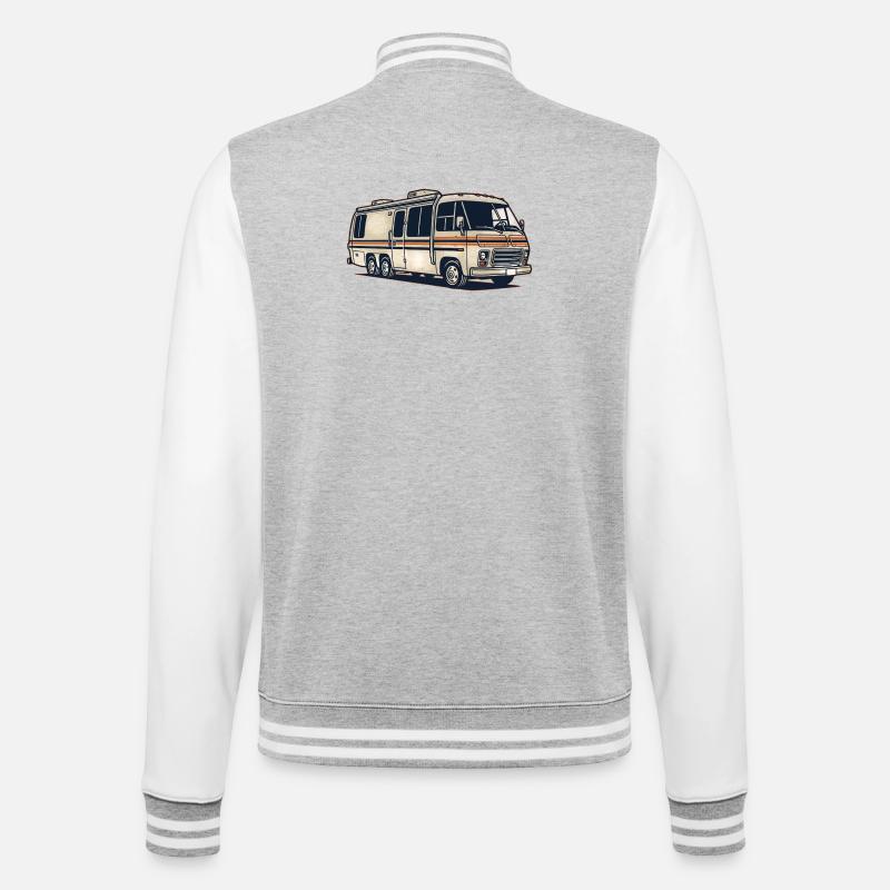 My home has wheels - College Sweat Jacket - heather grey/white