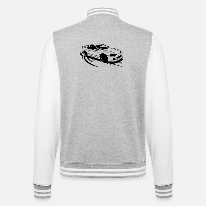 Drifting - College Sweat Jacket - heather grey/white