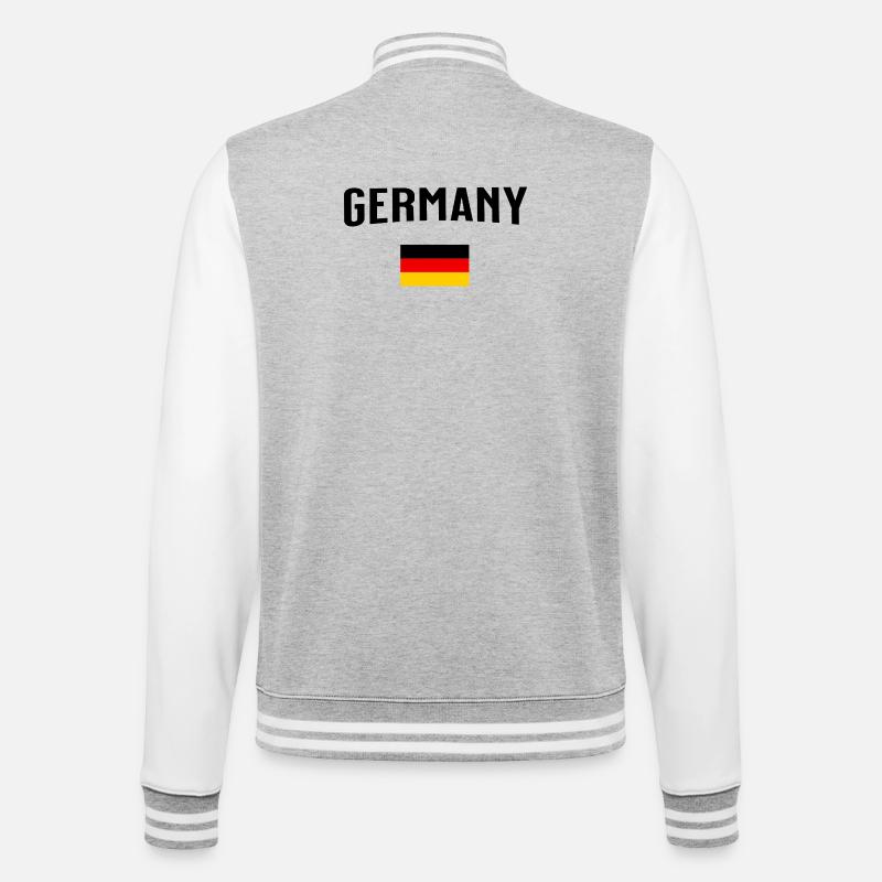 Germany - College-Sweatjacke - Grau meliert/Weiß
