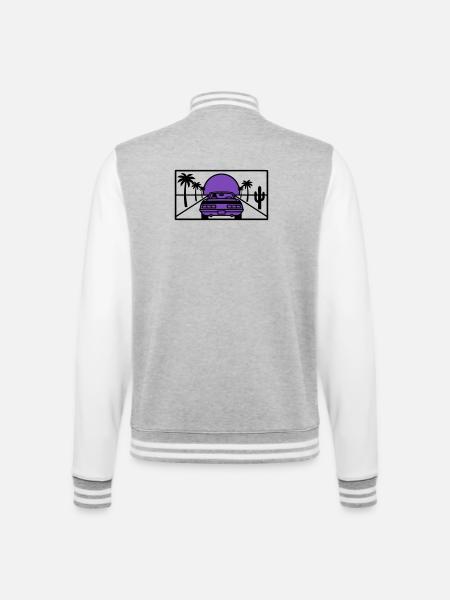 Night Driving Highway Graphic - College Sweat Jacket - heather grey/white