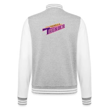 Vanilla Thunder - College Sweat Jacket - heather grey/white - Back - Marisol (170cm)