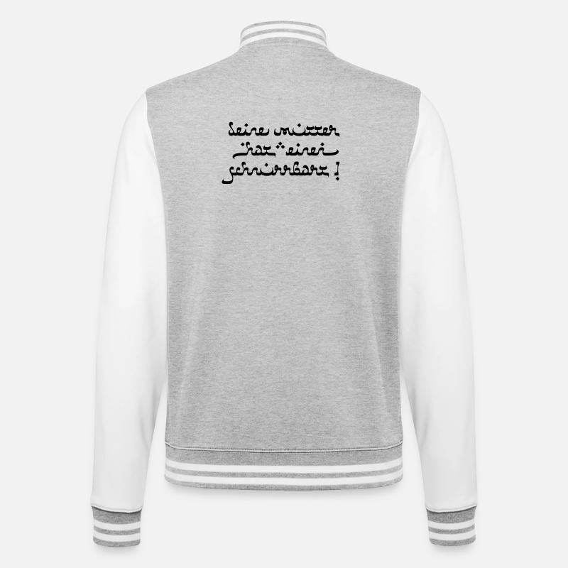 Votre mère a une moustache! - Veste Teddy - gris chiné / blanc