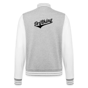 Rétro à la dérive - Veste Teddy - gris chiné / blanc - Dos - Marisol (170cm)