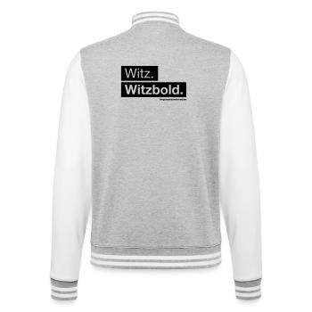 Joke. Joker. - College Sweat Jacket - heather grey/white - Back - Marisol (170cm)