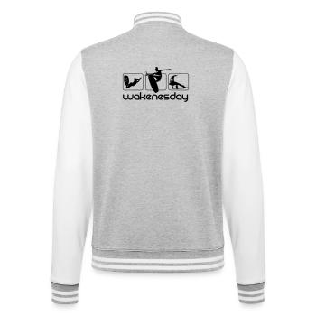 réveil le jour du wakeboard - Veste Teddy - gris chiné / blanc - Dos - Marisol (170cm)