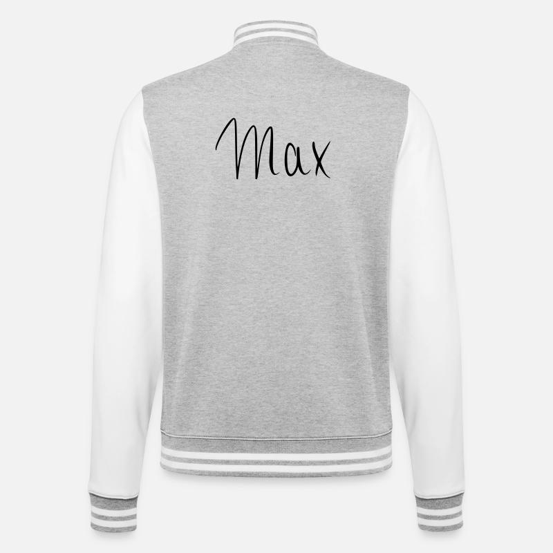 Max - College Sweat Jacket - heather grey/white