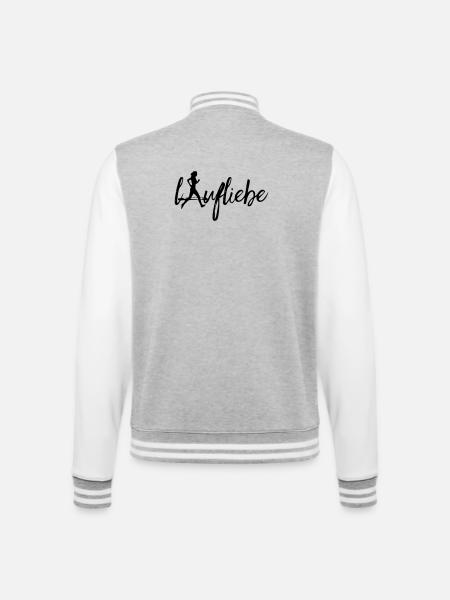 Laufliebe Ladies - College-Sweatjacke - Grau meliert/Weiß