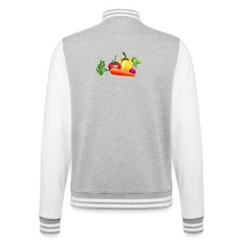 Légume - Veste Teddy - gris chiné / blanc - Dos - Marisol (170cm)