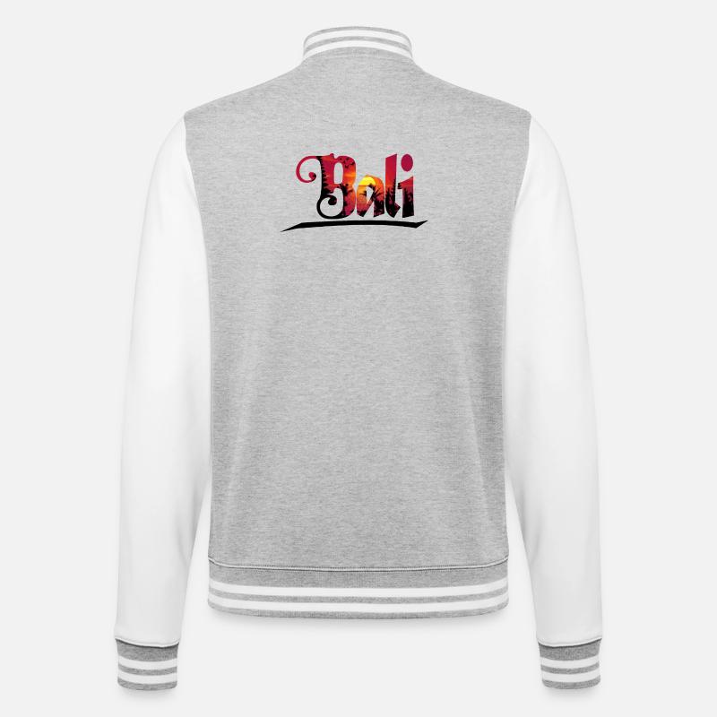 BALI - College Sweat Jacket - heather grey/white