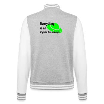 Ufo - College-Sweatjacke - Grau meliert/Weiß - Hinten - Marisol (170cm)