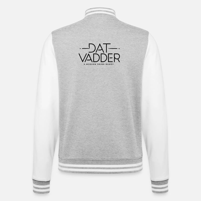 "Dat Vadder" Der Vater - College-Sweatjacke - Grau meliert/Weiß