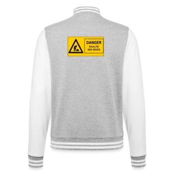 Gender equality - College Sweat Jacket - heather grey/white - Back - Marisol (170cm)