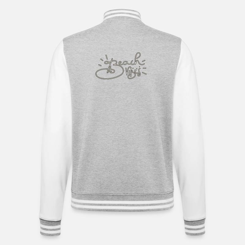 Sommer Beach Crew Logo - College-Sweatjacke - Grau meliert/Weiß
