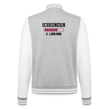 Apprenticeship carpenter 2nd year carpentry apprenticeship - College Sweat Jacket - heather grey/white - Back - Marisol (170cm)
