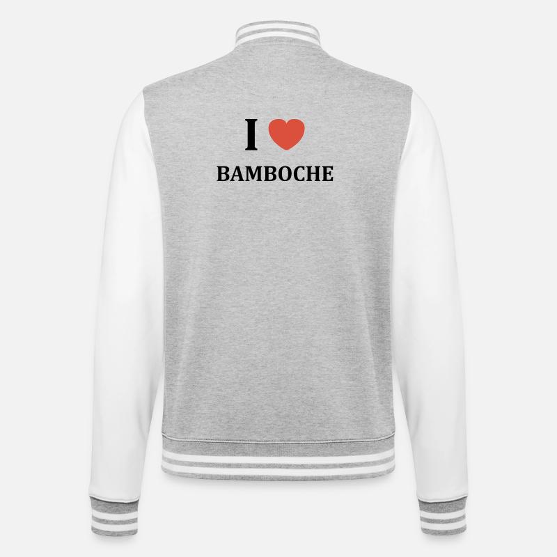 Bamboche - College Sweat Jacket - heather grey/white