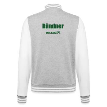 Bündner Wortwitz Grün Graphic - Veste Teddy - gris chiné / blanc - Dos - Marisol (170cm)