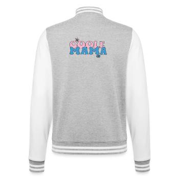 Coole Mama  - College-Sweatjacke - Grau meliert/Weiß - Hinten - Marisol (170cm)