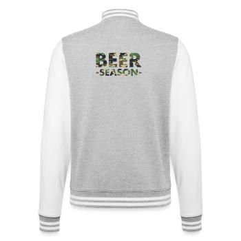 Saison de la bière - Bier Saison - Veste Teddy - gris chiné / blanc - Dos - Marisol (170cm)