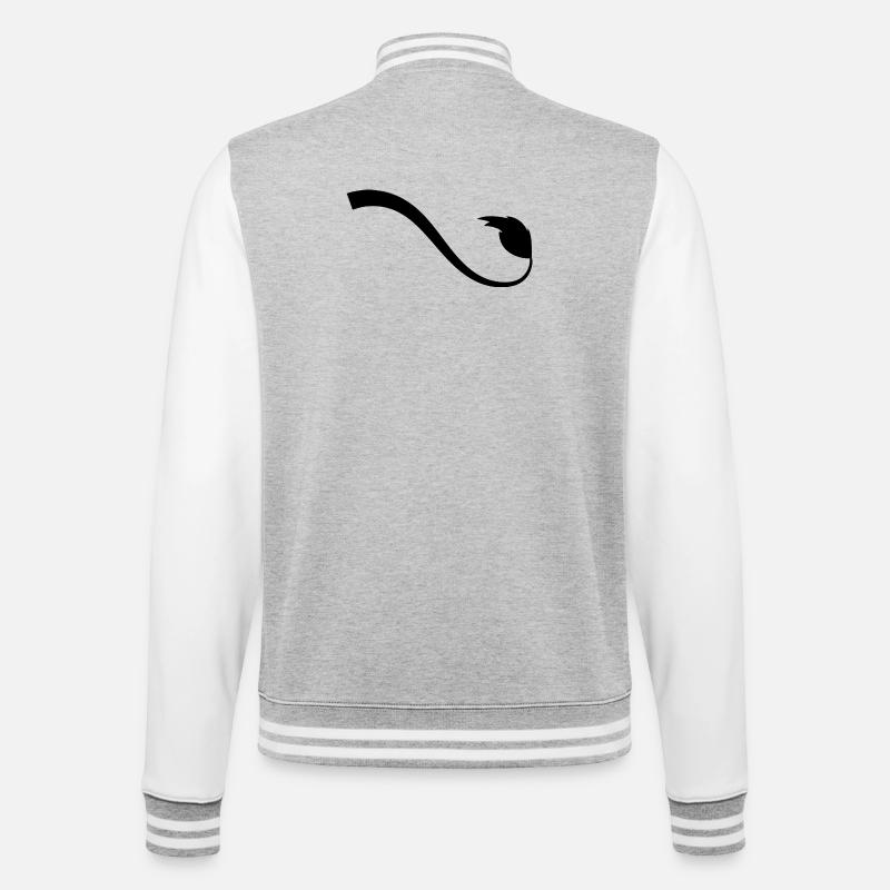 Queue de lion - Veste Teddy - gris chiné / blanc