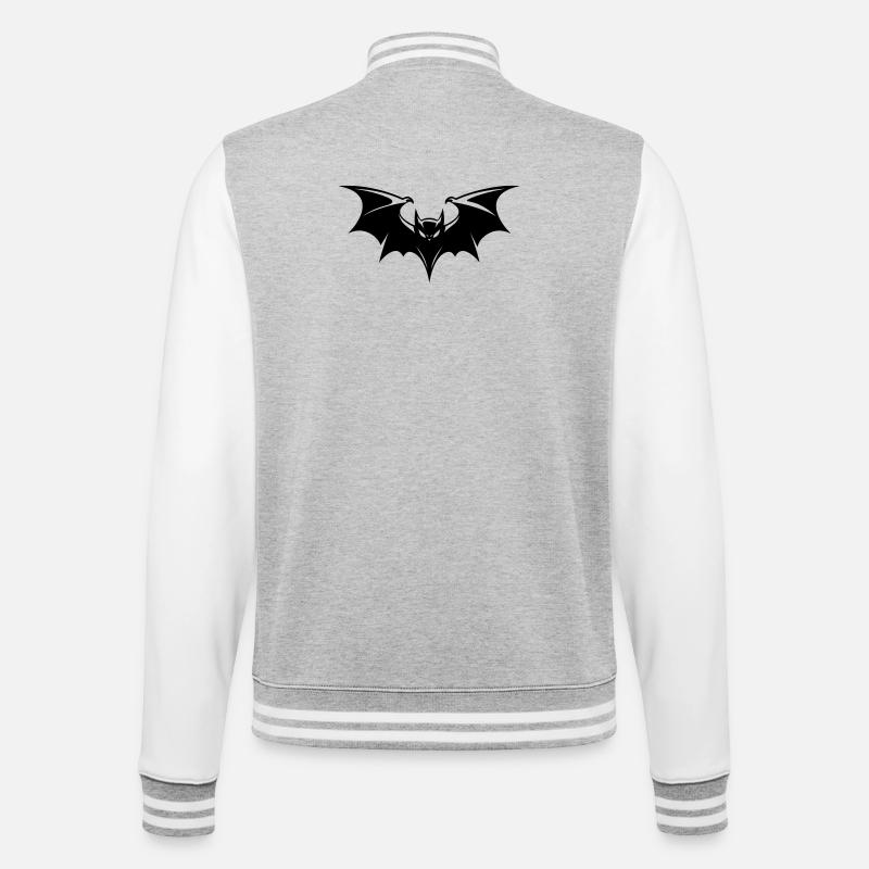 Bat Gothic Logo - Veste Teddy - gris chiné / blanc