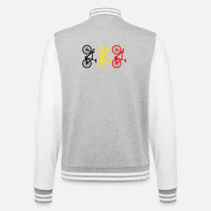 Cycling Belgium - College Sweat Jacket - heather grey/white