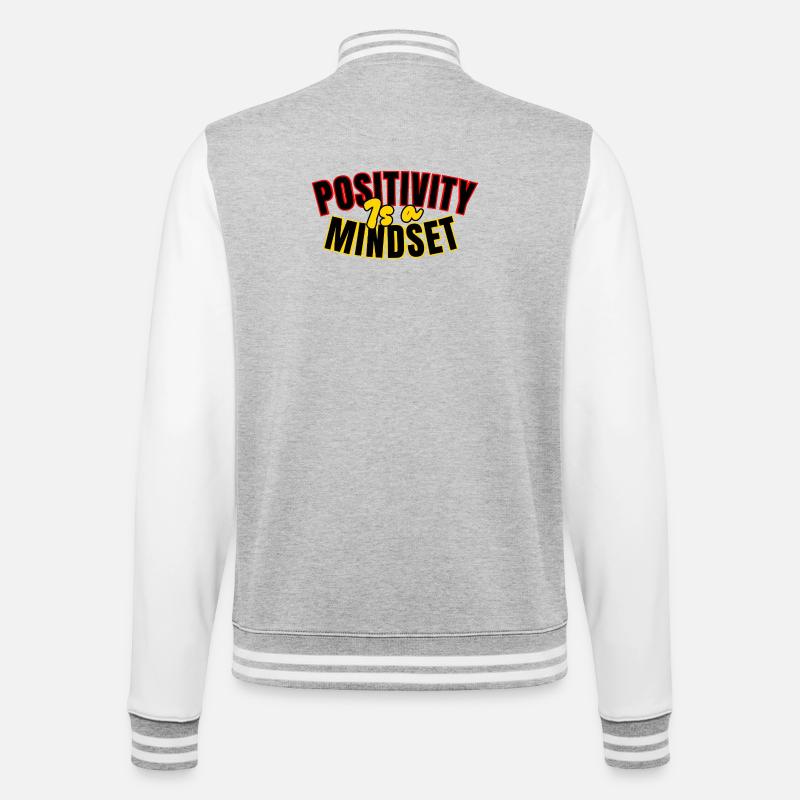 Positivity: mindset - College Sweat Jacket - heather grey/white