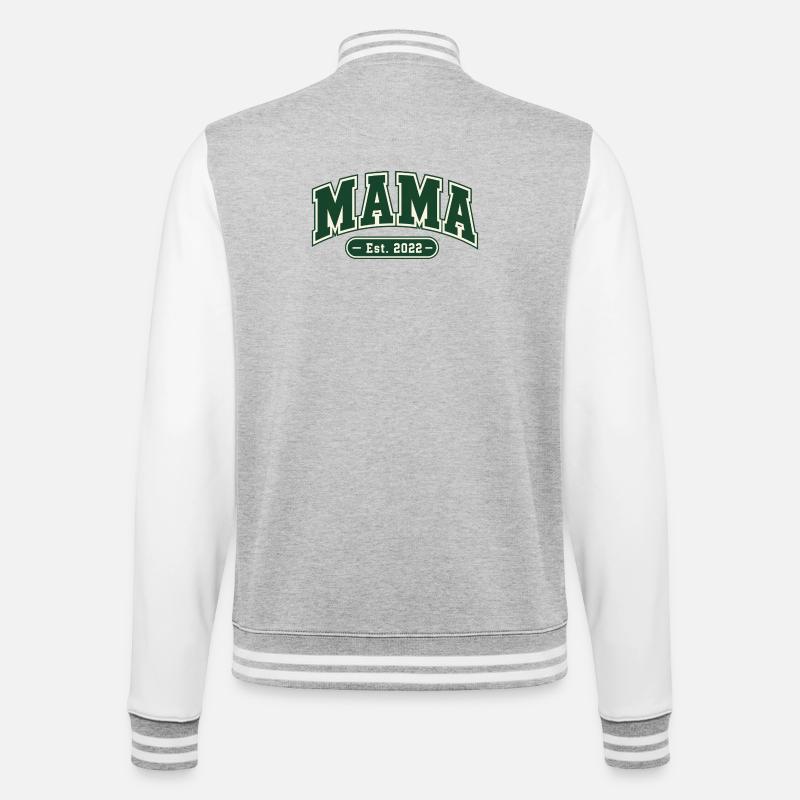 Mama Est 2022 - Collegiate - Veste Teddy - gris chiné / blanc