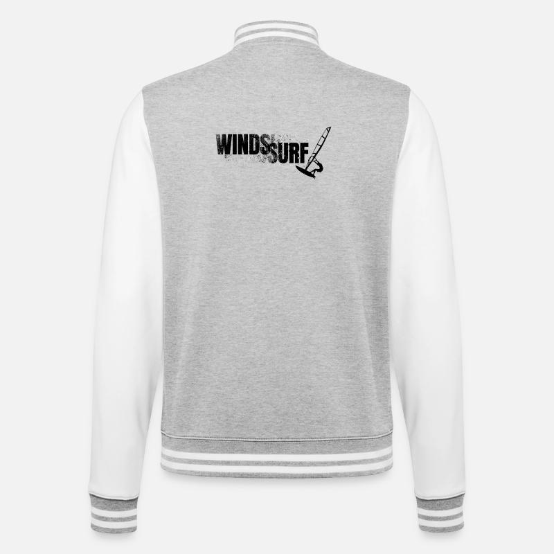 Windsurfer avec lettres - Veste Teddy - gris chiné / blanc