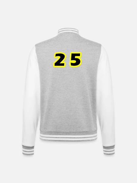 25 Number symbol - College Sweat Jacket - heather grey/white