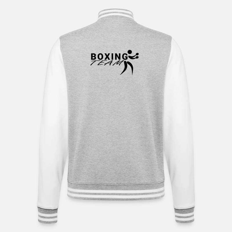 Équipe de boxe - Veste Teddy - gris chiné / blanc