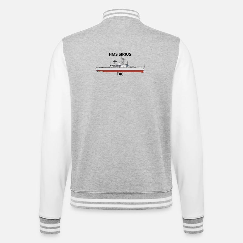 HMS SIRIUS - LEANDER ORIG - College-Sweatjacke - Grau meliert/Weiß
