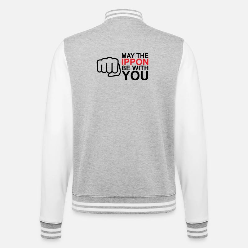 May the Ippon be with you 2 - College Sweat Jacket - heather grey/white