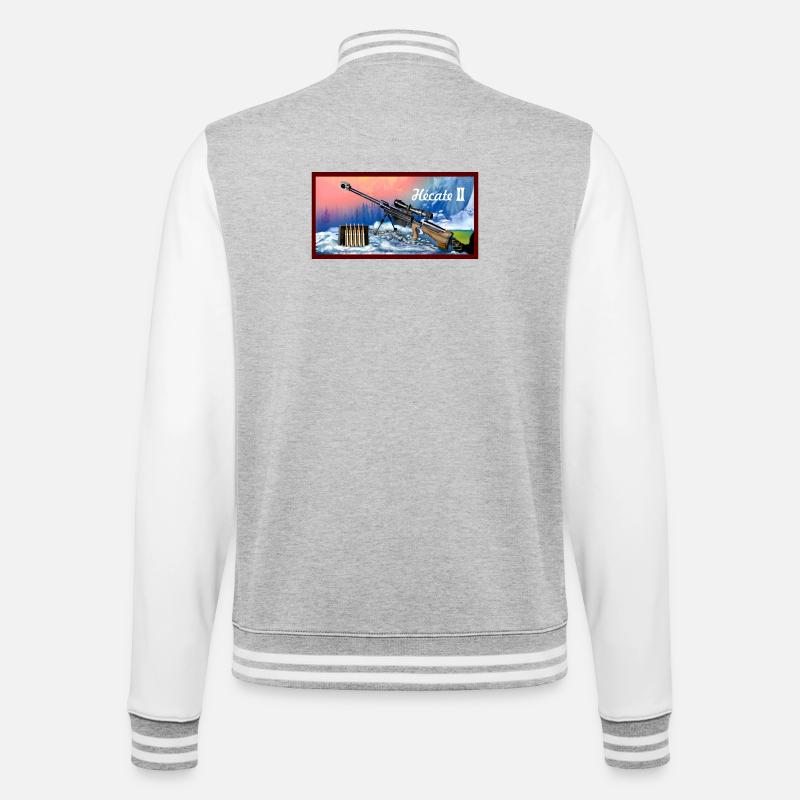 sniper - Veste Teddy - gris chiné / blanc