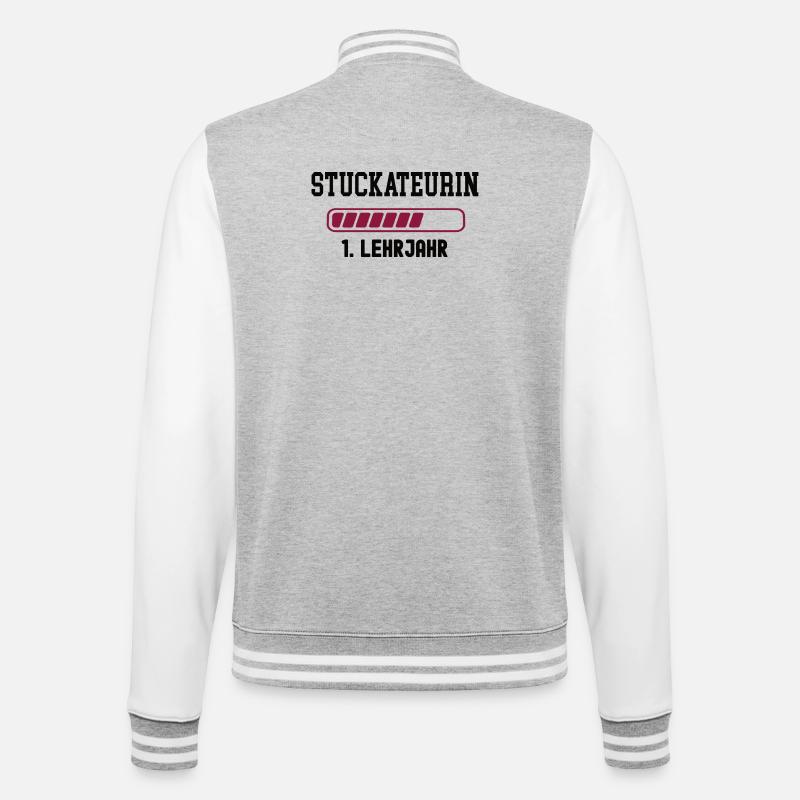 Apprenticeship plasterer 1st year apprenticeship trainee - College Sweat Jacket - heather grey/white