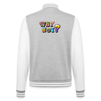 Why Not design - College Sweat Jacket - heather grey/white - Back - Marisol (170cm)