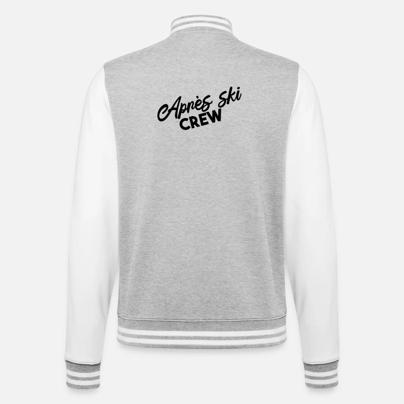 Apres Ski Crew - College-Sweatjacke - Grau meliert/Weiß