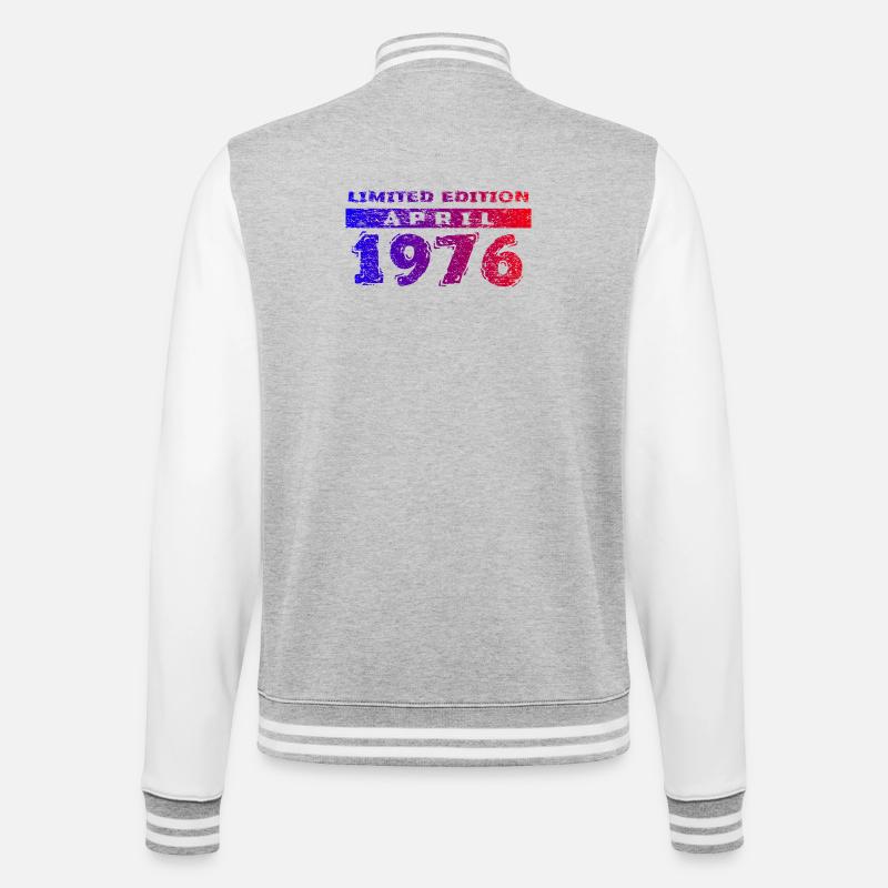 50e anniversaire Édition limitée 04/1976 - Veste Teddy - gris chiné / blanc